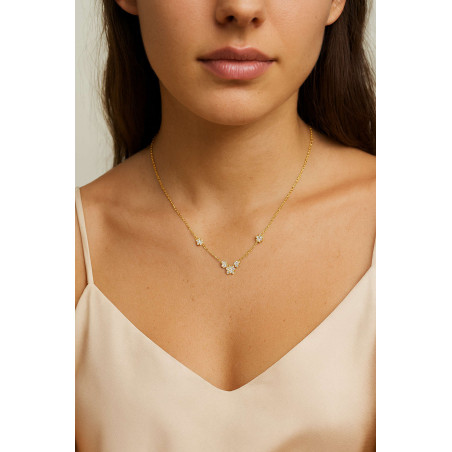 Κολιέ λουλουδάκια από ασήμι 925 SILVENZA