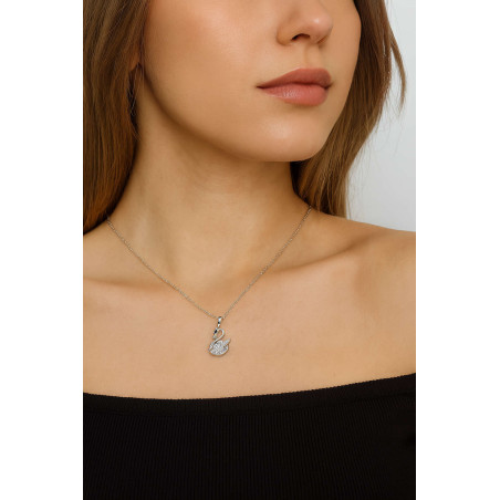 Κολιέ κύκνος από ασήμι 925 SILVENZA