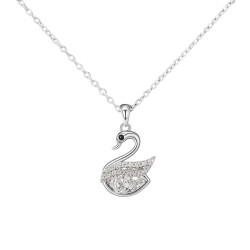 Κολιέ κύκνος από ασήμι 925 SILVENZA