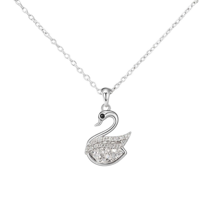 Κολιέ κύκνος από ασήμι 925 SILVENZA