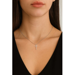 Κολιέ σταυρουδάκι από ασήμι 925 SILVENZA