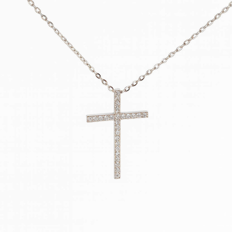 Κολιέ σταυρουδάκι από ασήμι 925 SILVENZA