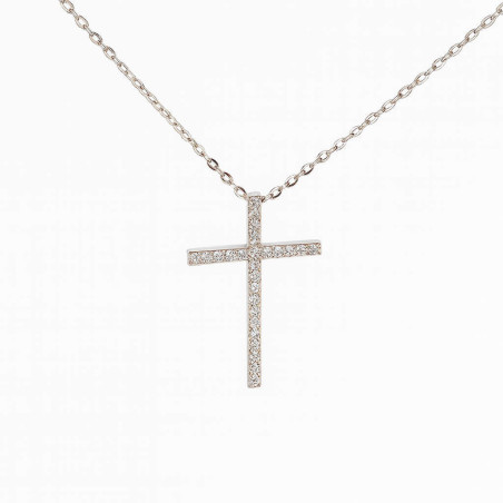 Κολιέ σταυρουδάκι από ασήμι 925 SILVENZA