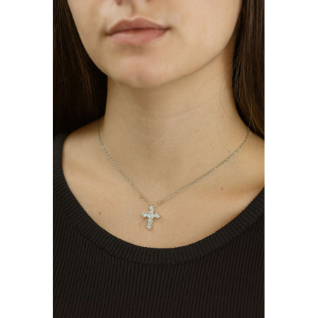 Κολιέ σταυρουδάκι από ασήμι 925 SILVENZA