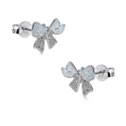 Σκουλαρίκια φιογκάκι από ασήμι 925 SILVENZA