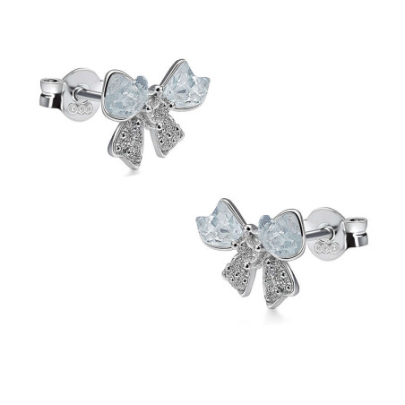 Σκουλαρίκια φιογκάκι από ασήμι 925 SILVENZA