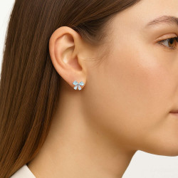 Σκουλαρίκια φιογκάκι από ασήμι 925 SILVENZA