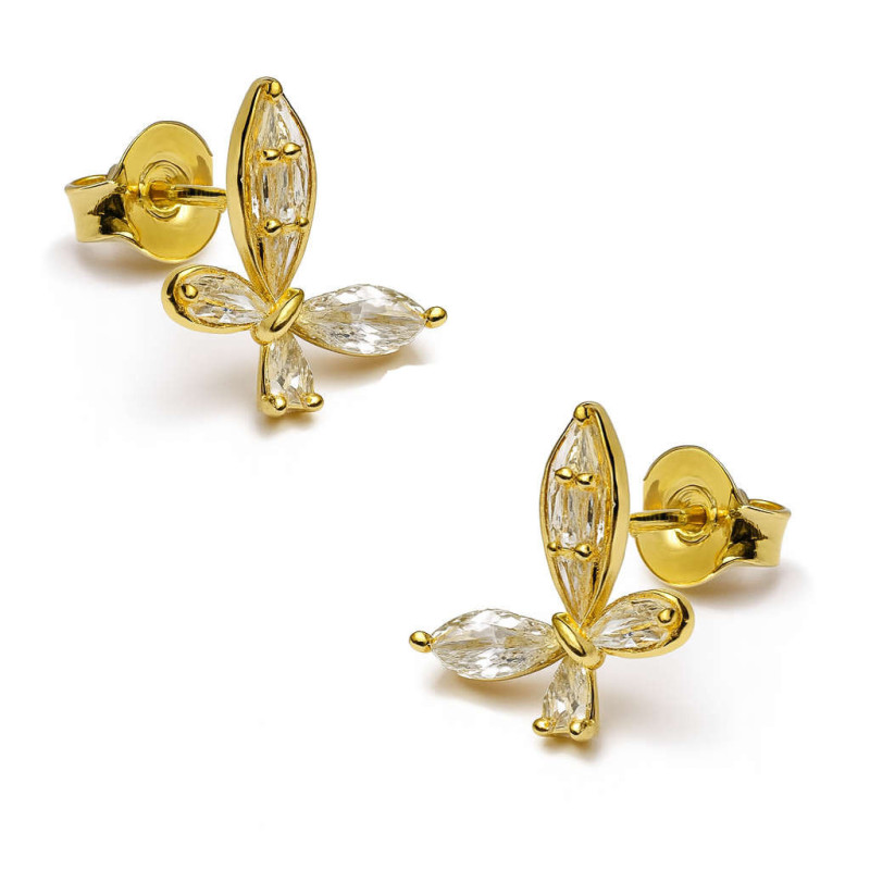 Σκουλαρίκια φιογκάκι από ασήμι 925 SILVENZA