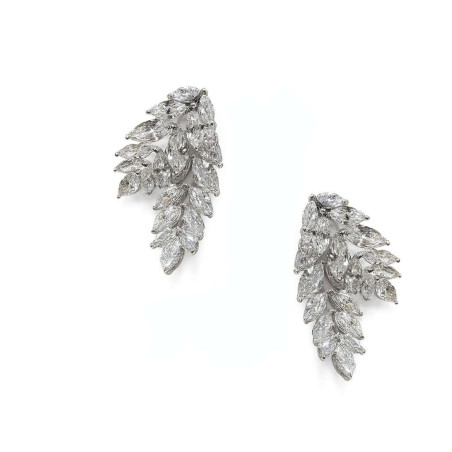 Σκουλαρίκια λουλούδι από ασήμι 925 SILVENZA