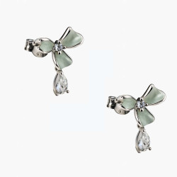 Σκουλαρίκια λουλούδι από ασήμι 925 SILVENZA