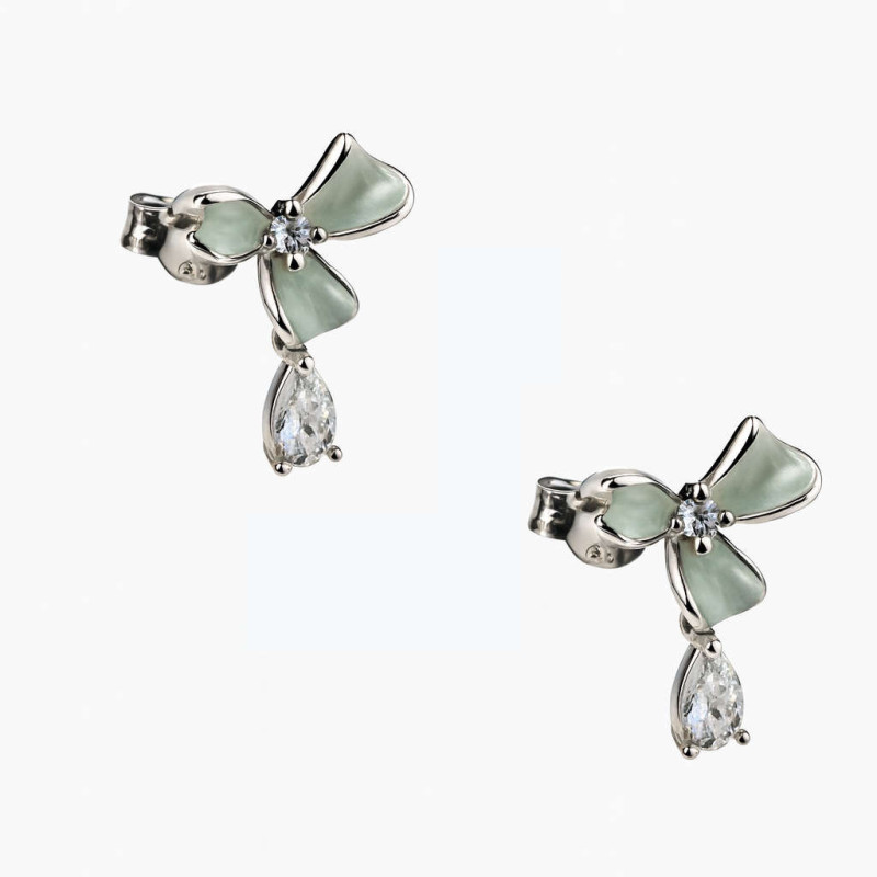 Σκουλαρίκια λουλούδι από ασήμι 925 SILVENZA