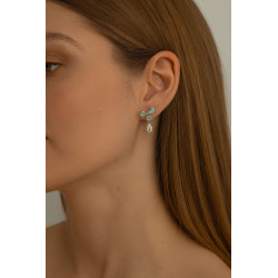 Σκουλαρίκια λουλούδι από ασήμι 925 SILVENZA