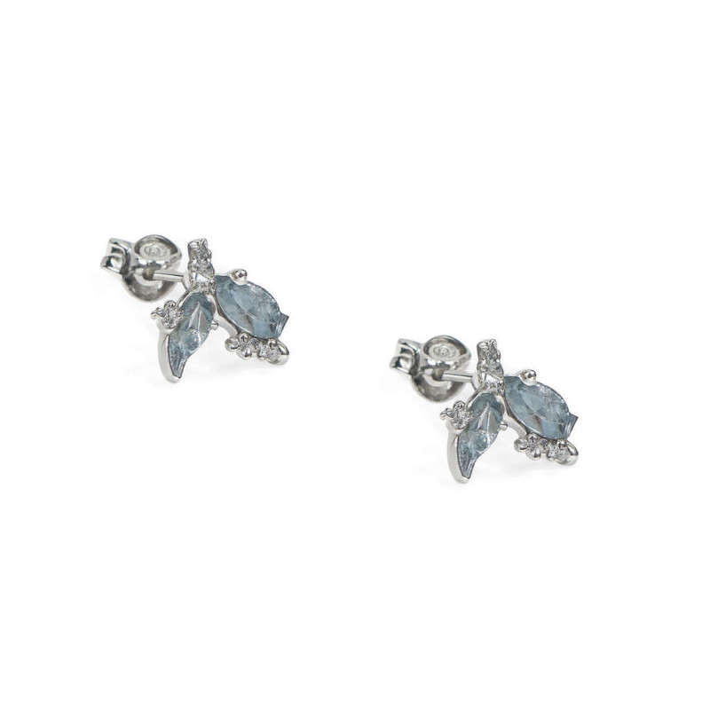 Σκουλαρίκια λουλούδι από ασήμι 925 SILVENZA