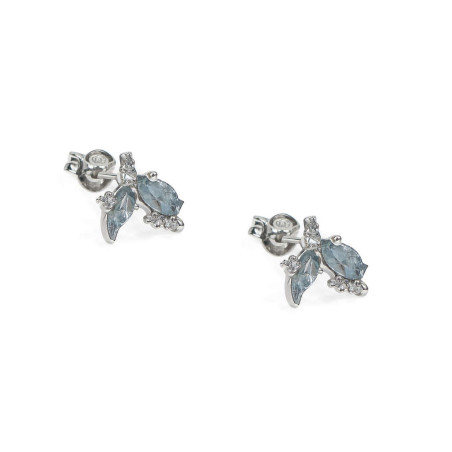 Σκουλαρίκια λουλούδι από ασήμι 925 SILVENZA