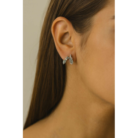 Σκουλαρίκια λουλούδι από ασήμι 925 SILVENZA