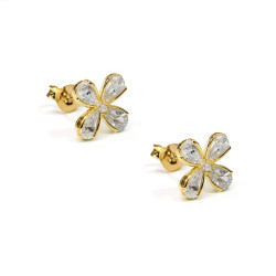 Σκουλαρίκια λουλούδι από ασήμι 925 SILVENZA