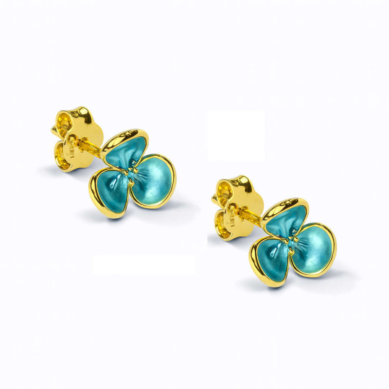 Σκουλαρίκια λουλούδι από ασήμι 925 SILVENZA