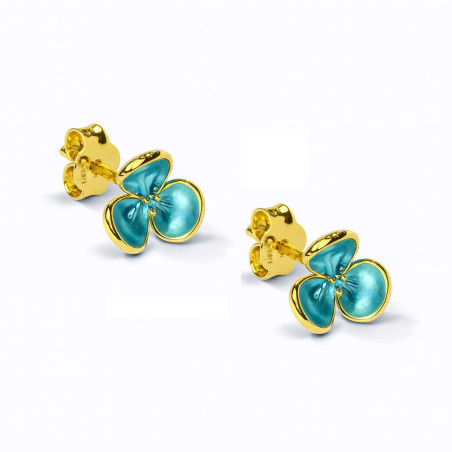 Σκουλαρίκια λουλούδι από ασήμι 925 SILVENZA