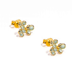 Σκουλαρίκια λουλούδι από ασήμι 925 SILVENZA