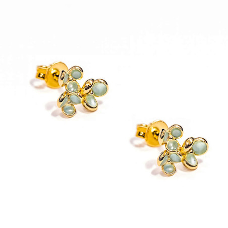 Σκουλαρίκια λουλούδι από ασήμι 925 SILVENZA