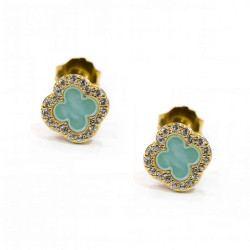 Σκουλαρίκια λουλούδι από ασήμι 925 SILVENZA