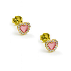 Σκουλαρίκια καρδούλα από ασήμι 925 SILVENZA