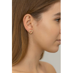 Σκουλαρίκια καρδούλα από ασήμι 925 SILVENZA