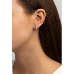 Σκουλαρίκια καρδούλα από ασήμι 925 SILVENZA