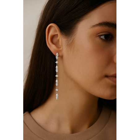 Σκουλαρίκια κρεμαστό από ασήμι 925 SILVENZA