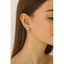 Σκουλαρίκια ροζέτα από ασήμι 925 SILVENZA