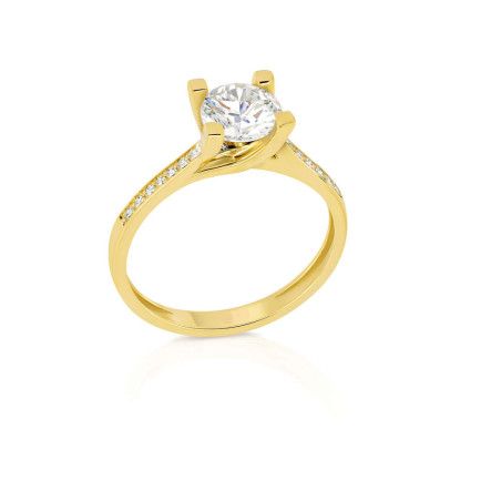 Μονόπετρο από Χρυσό 9 καρατίων