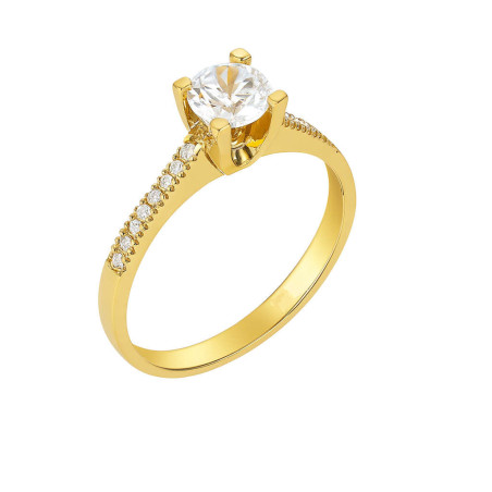 Μονόπετρο από Χρυσό 9 καρατίων