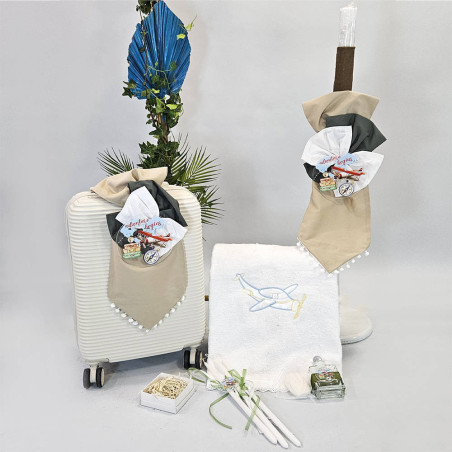 ΠΑΚΕΤΟ ΒΑΠΤΙΣΗΣ ΓΙΑ ΑΓΟΡΑΚΙ ΑΕΡΟΠΛΑΝΟ ΤΑΞΙΔΙ ΜΕ ΡΟΥΧΟ Guy Laroche