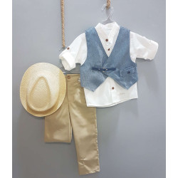 ΠΑΚΕΤΟ ΒΑΠΤΙΣΗΣ ΓΙΑ ΑΓΟΡΑΚΙ ΑΡΚΟΥΔΑΚΙ ΜΕ ΜΠΑΛΟΝΙΑ ΜΕ ΡΟΥΧΟ SANTO BAMBINI