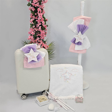 ΠΑΚΕΤΟ ΒΑΠΤΙΣΗΣ ΓΙΑ ΚΟΡΙΤΣΑΚΙ LITTLE STARS ΜΕ ΡΟΥΧΟ Guy Laroche