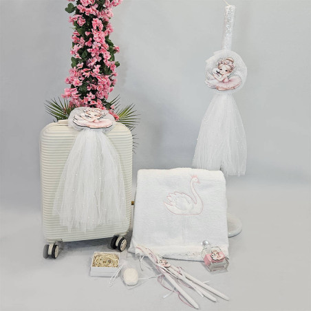 ΠΑΚΕΤΟ ΒΑΠΤΙΣΗΣ ΓΙΑ ΚΟΡΙΤΣΑΚΙ ΜΠΑΛΑΡΙΝΑ ΜΕ ΚΥΚΝΟ ΜΕ ΡΟΥΧΟ Guy Laroche