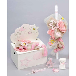ΠΑΚΕΤΟ ΒΑΠΤΙΣΗΣ ΓΙΑ ΚΟΡΙΤΣΑΚΙ LITTLE STARS ΜΕ ΡΟΥΧΟ MAKIS TSELIOS ΠΚ-264