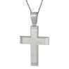 Λευκόχρυσος ανδρικός σταυρός με Αυλίδα 9 Καρατίων