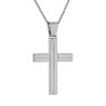 Λευκόχρυσος ανδρικός σταυρός με Αυλίδα 9 Καρατίων