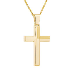 Χρυσός ανδρικός Σταυρός Με Αλυσίδα 14 Καρατίων