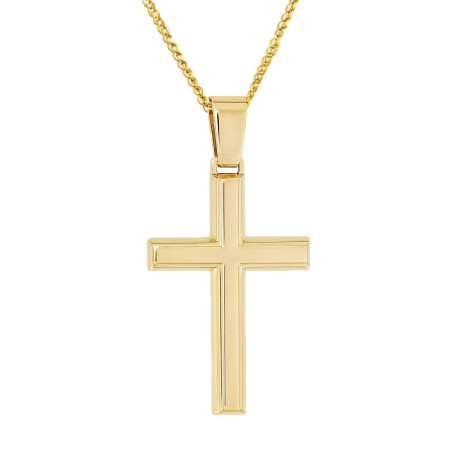 Χρυσός ανδρικός Σταυρός Με Αλυσίδα 14 Καρατίων