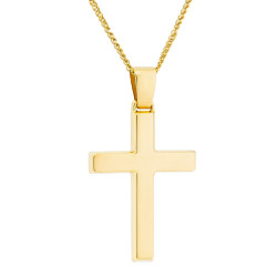 Χρυσός ανδρικός Σταυρός Με Αλυσίδα 14 Καρατίων