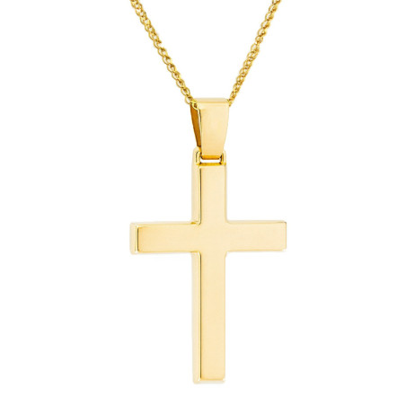 Χρυσός ανδρικός Σταυρός Με Αλυσίδα 14 Καρατίων