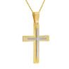 Χρυσός ανδρικός Σταυρός Με Αλυσίδα 14 Καρατίων