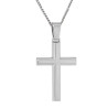 Λευκόχρυσος ανδρικός σταυρός με Αυλίδα 14 Καρατίων