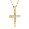 Χρυσός γυναικείος σταυρός με αλυσίδα 14 Καρατίων