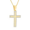 Χρυσός γυναικείος σταυρός με αλυσίδα 14 Καρατίων