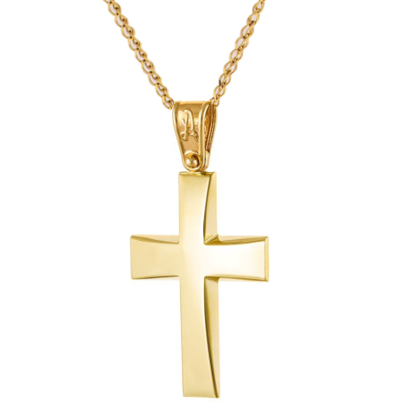 Χρυσός γυναικείος σταυρός 14 Καρατίων