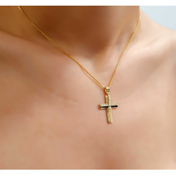 Χρυσός αντρικός σταυρός 14 Καρατίων