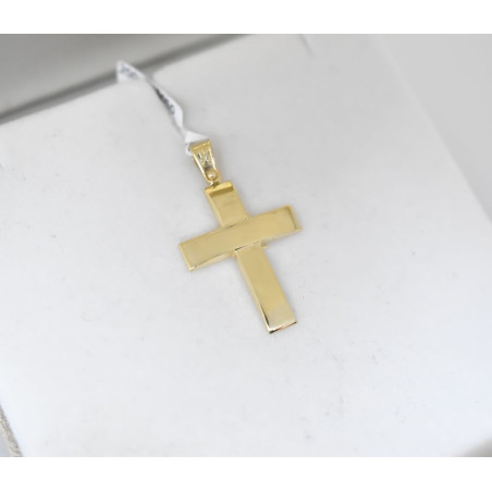 Χρυσός Ανδρικός σταυρός με αλυσίδα 14 Καρατίων